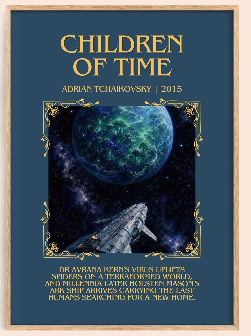 Children of Time Minimalist Book Poster by Adrian Tchaikovsky – book poster