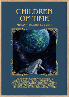 Children of Time Minimalist Book Poster by Adrian Tchaikovsky