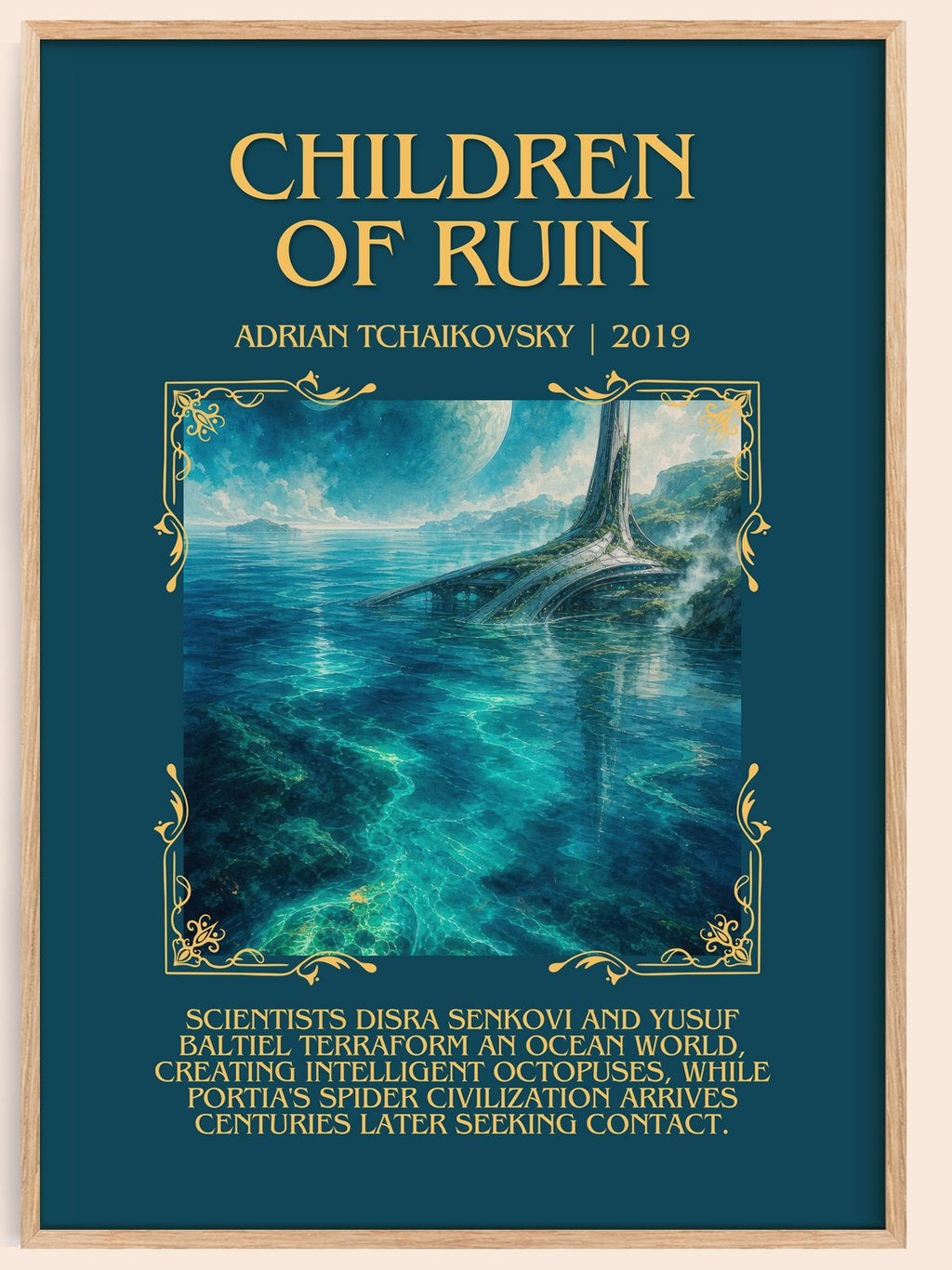 Children of Ruin Minimalist Book Poster by Adrian Tchaikovsky – book poster