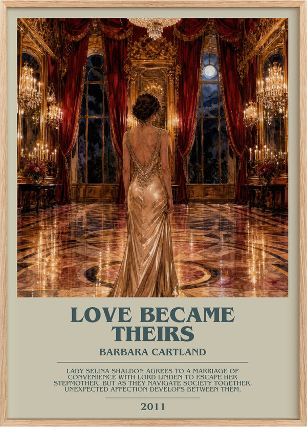 Love Became Theirs Bookish Wall Art by Barbara Cartland
