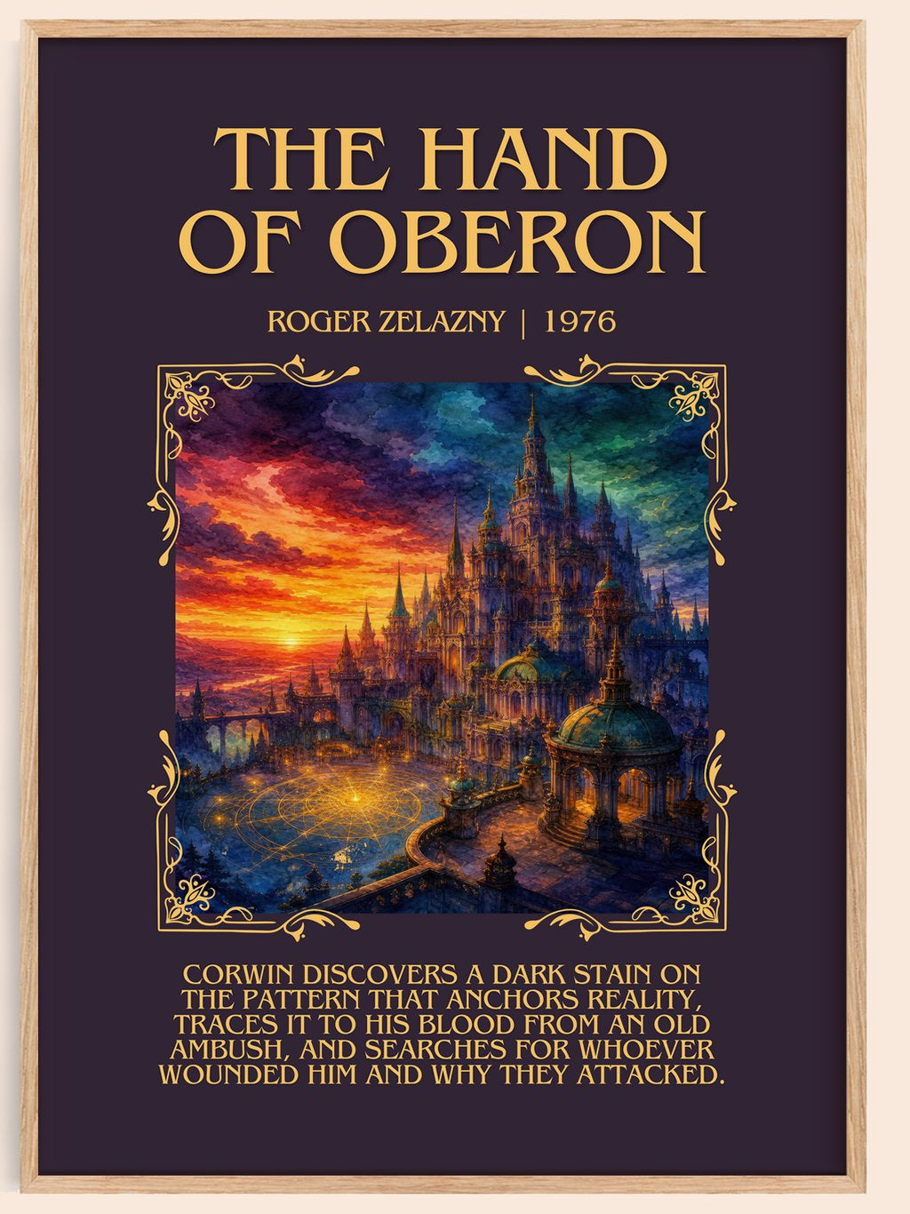 The Hand of Oberon Minimalist Book Poster by Roger Zelazny – book poster
