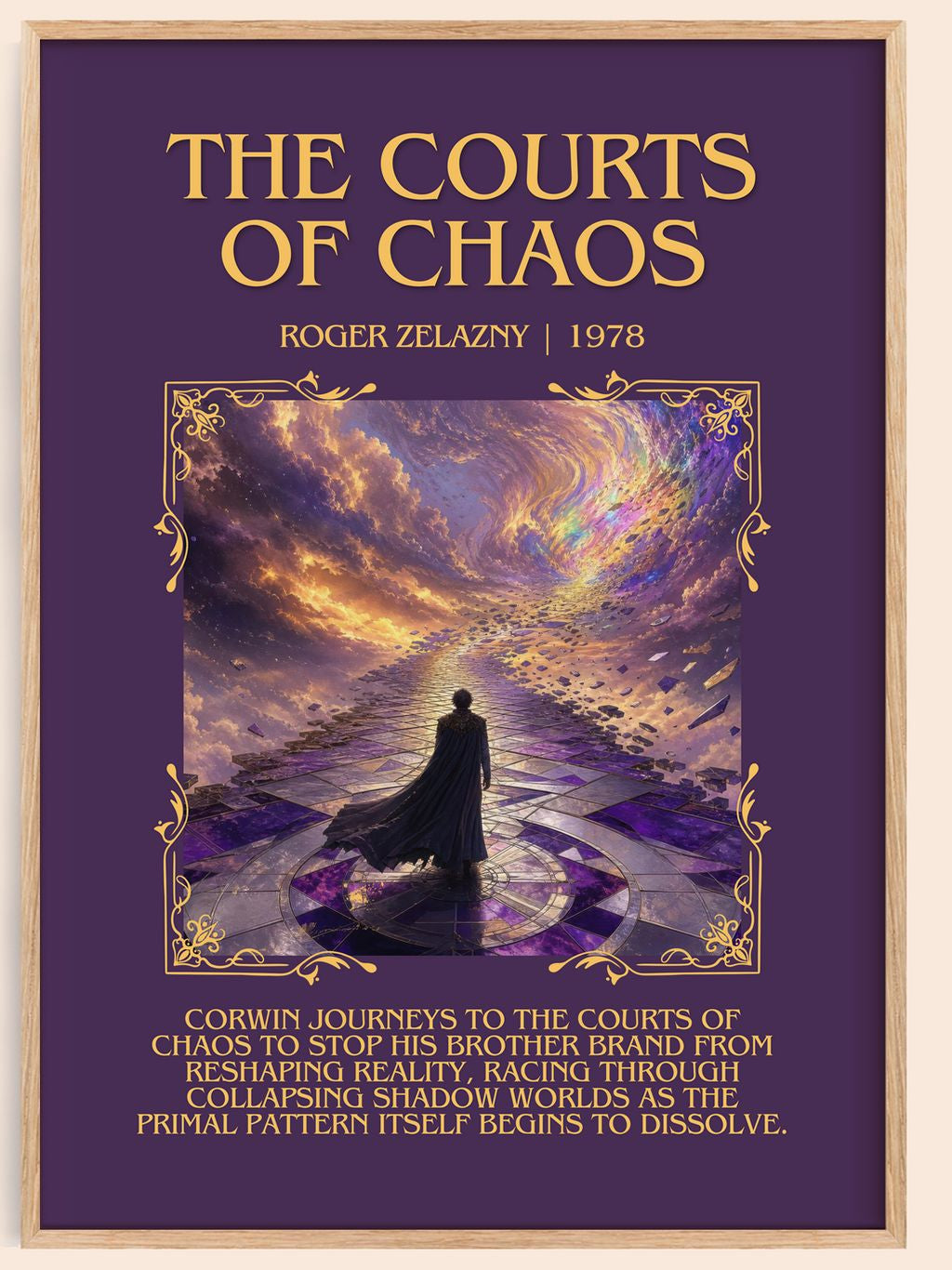 The Courts of Chaos Minimalist Book Poster by Roger Zelazny – book poster