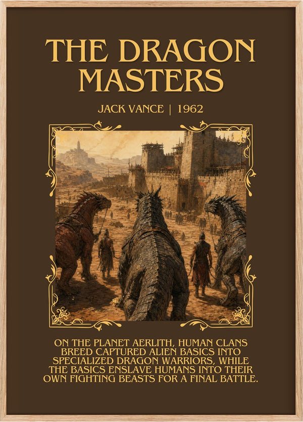 The Dragon Masters Minimalist Book Poster by Jack Vance