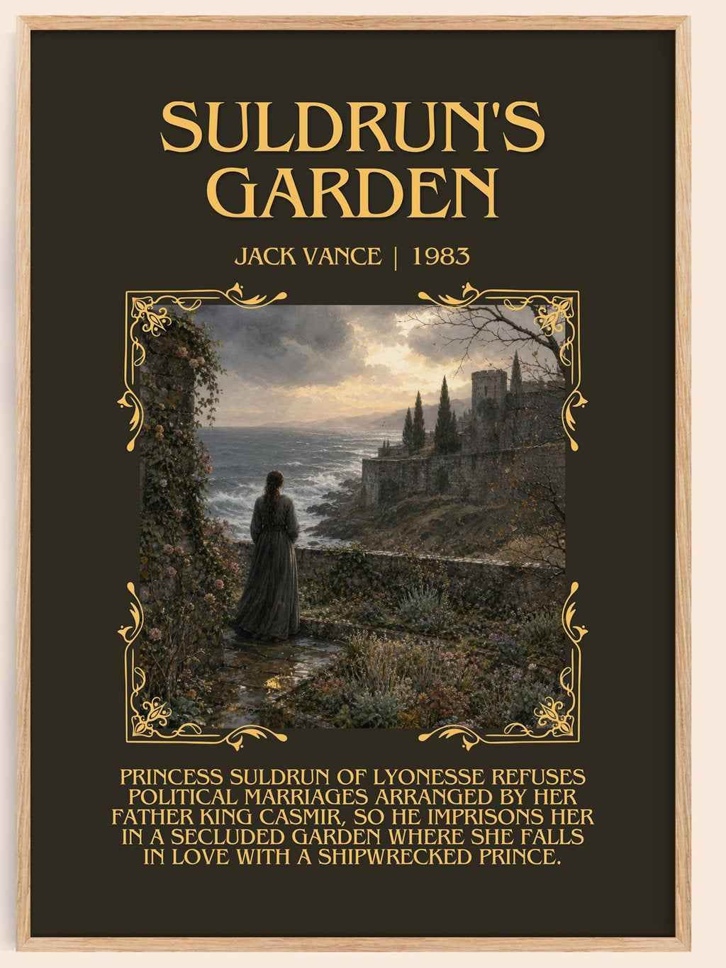 Suldrun's Garden Minimalist Book Poster by Jack Vance – book poster