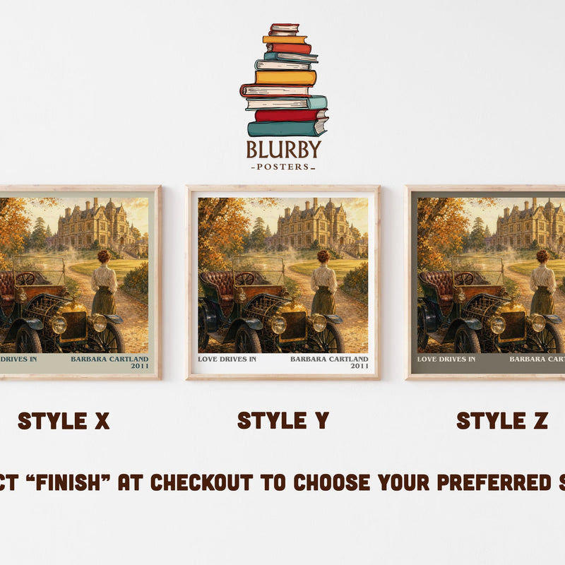 Love Drives In literary print in frame leaning in hallway – romance wall art