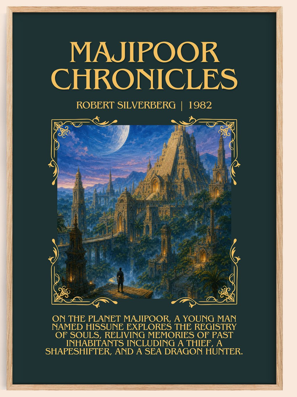 Majipoor Chronicles Minimalist Book Poster by Robert Silverberg – book poster