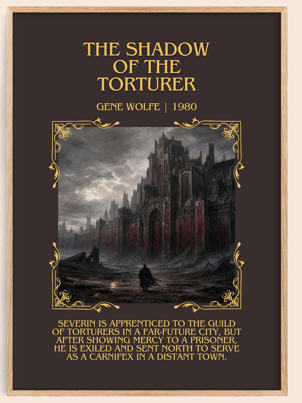 The Shadow of the Torturer Minimalist Book Poster by Gene Wolfe – book poster