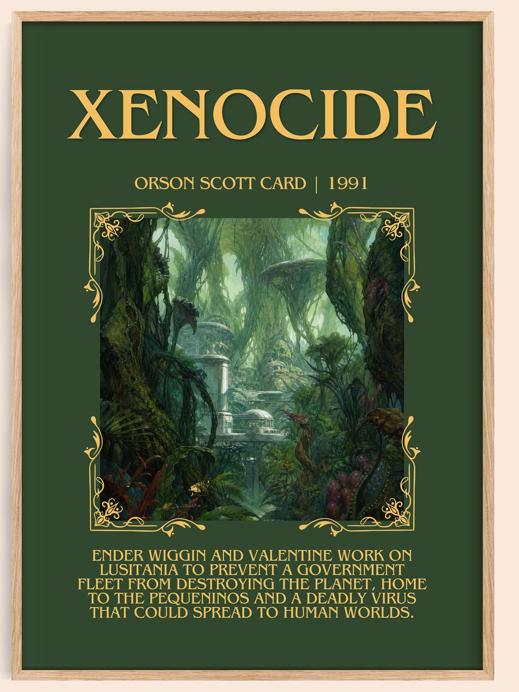 Xenocide Minimalist Book Poster by Orson Scott Card – book poster