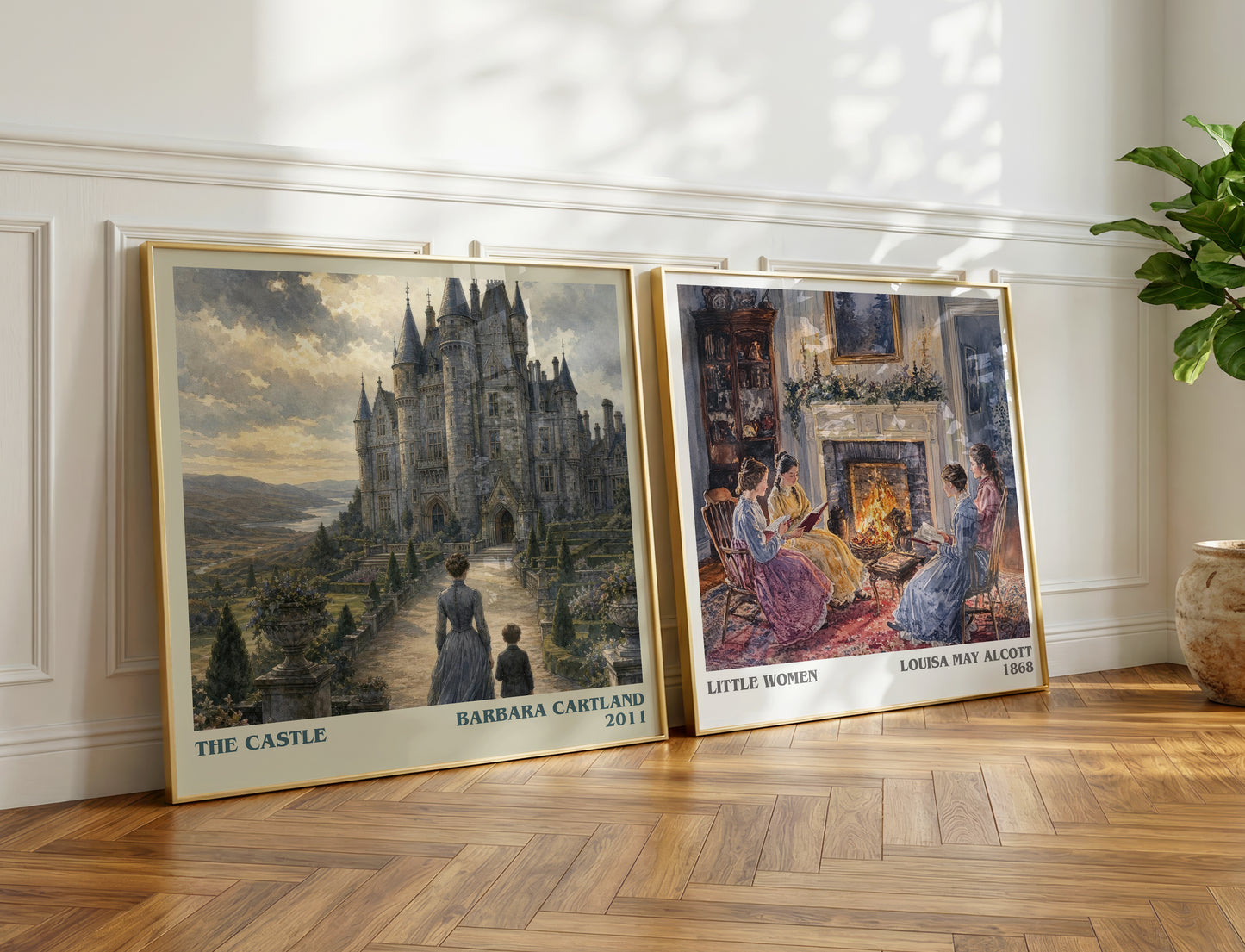 The Castle literary print on bookshelf – Barbara Cartland fan gift