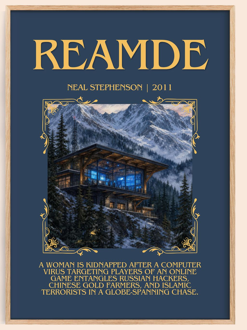 Reamde Minimalist Book Poster by Neal Stephenson – book poster
