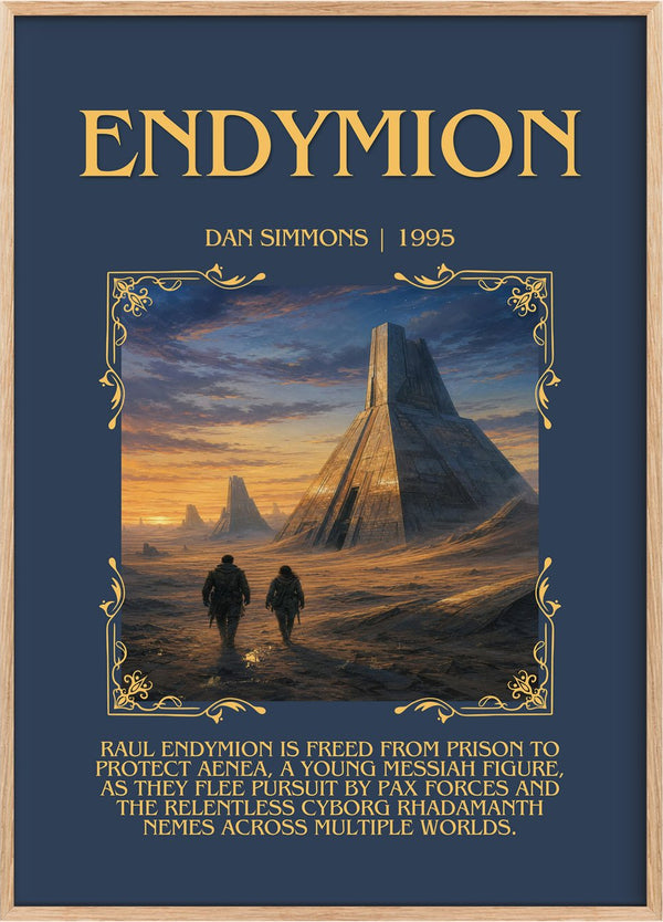 Endymion Minimalist Book Poster by Dan Simmons