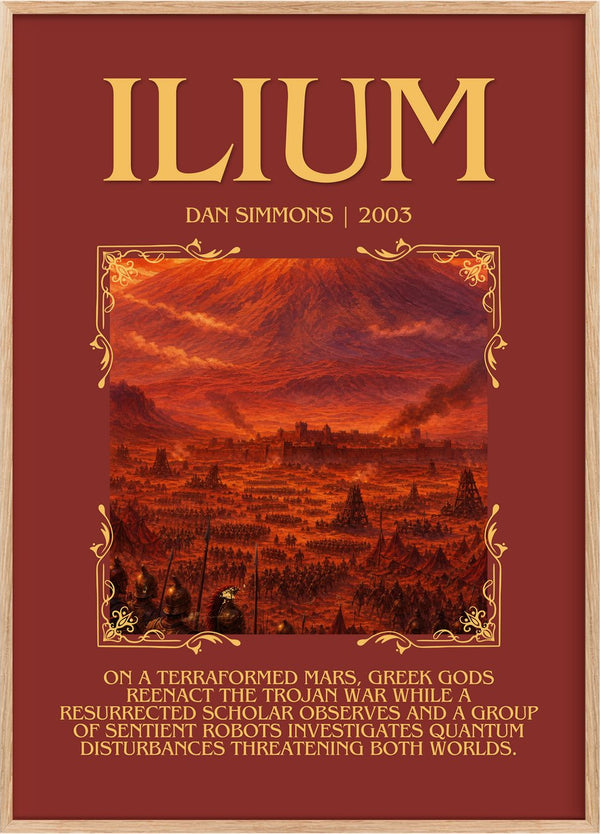 Ilium Minimalist Book Poster by Dan Simmons