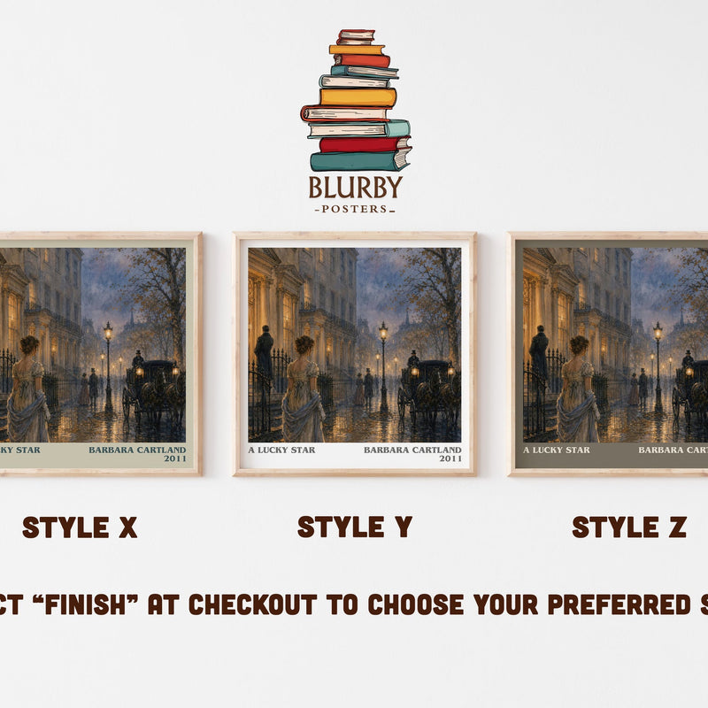 A Lucky Star literary print in frame leaning in hallway – romance wall art
