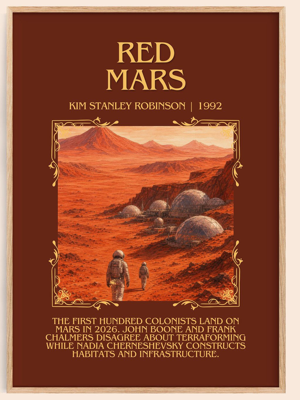 Red Mars Minimalist Book Poster by Kim Stanley Robinson – book poster