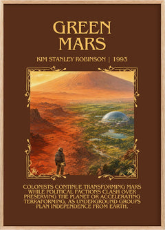 Green Mars Minimalist Book Poster by Kim Stanley Robinson