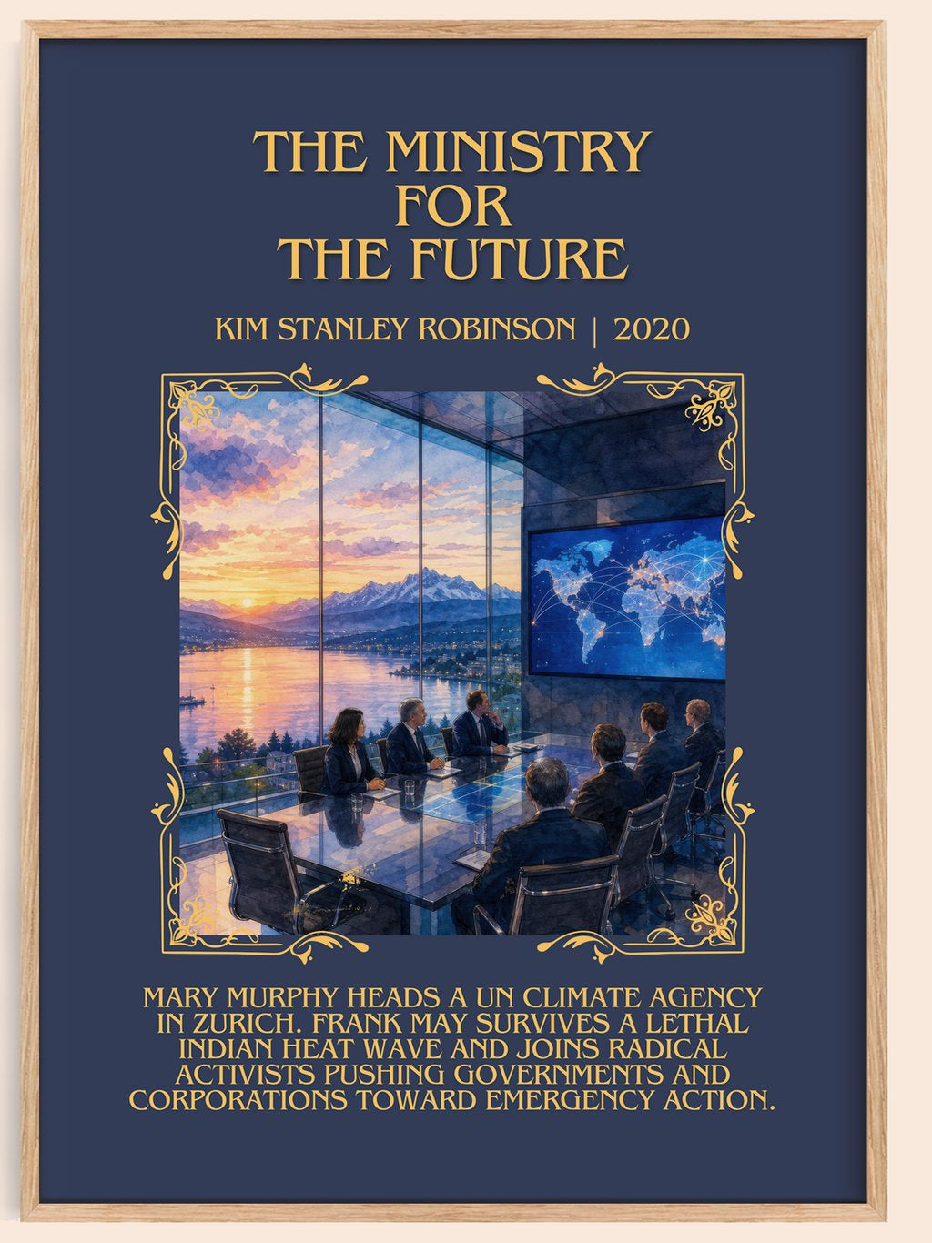 Ministry for the Future Minimalist Book Poster by Kim Stanley Robinson – book poster