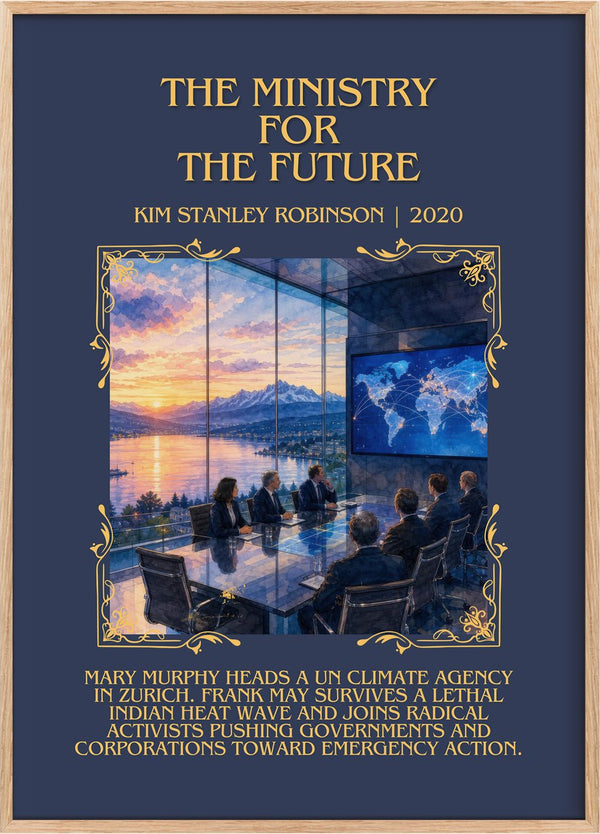 Ministry for the Future Minimalist Book Poster by Kim Stanley Robinson
