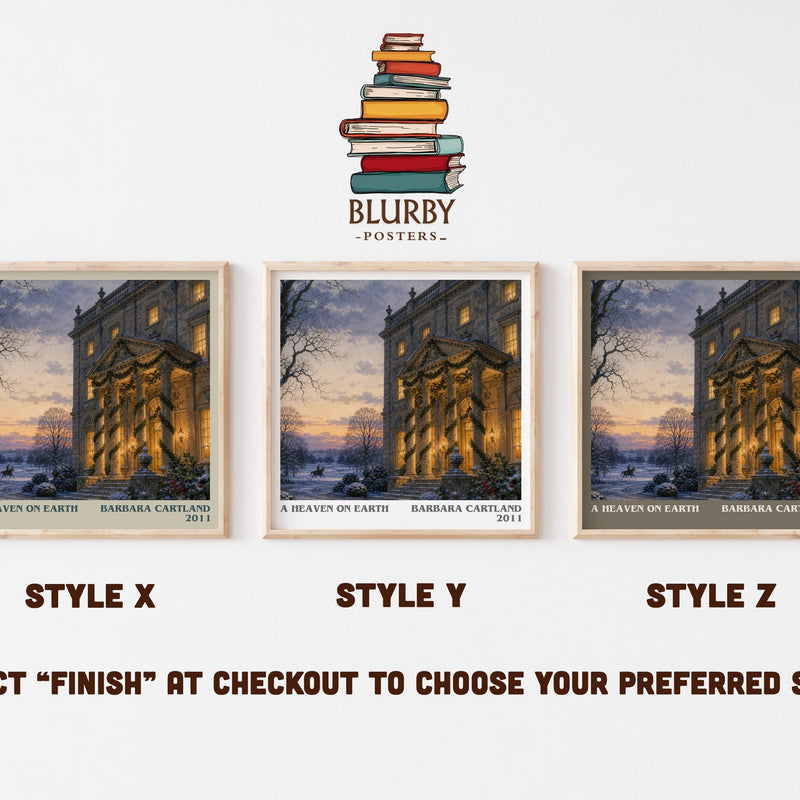 A Heaven On Earth literary print in frame leaning in hallway – romance wall art