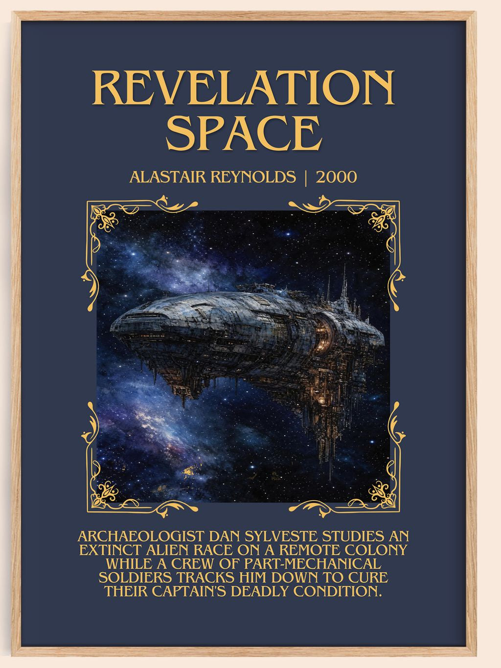 Revelation Space Minimalist Book Poster by Alastair Reynolds – book poster