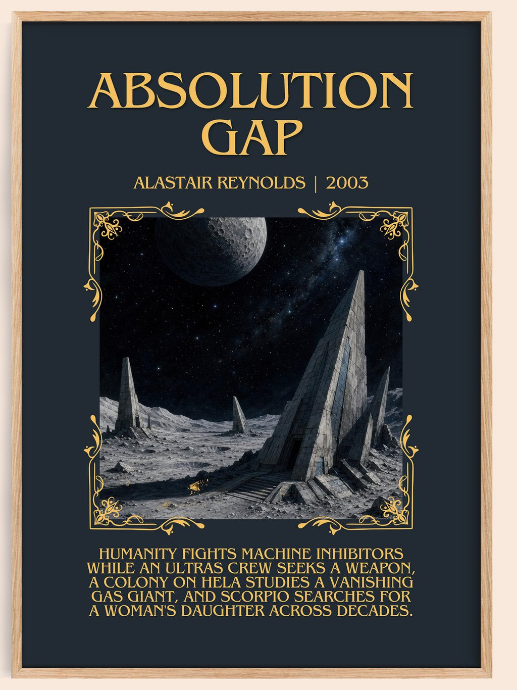 Absolution Gap Minimalist Book Poster by Alastair Reynolds – book poster