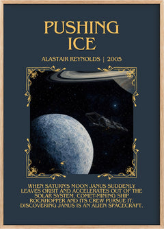 Pushing Ice Minimalist Book Poster by Alastair Reynolds