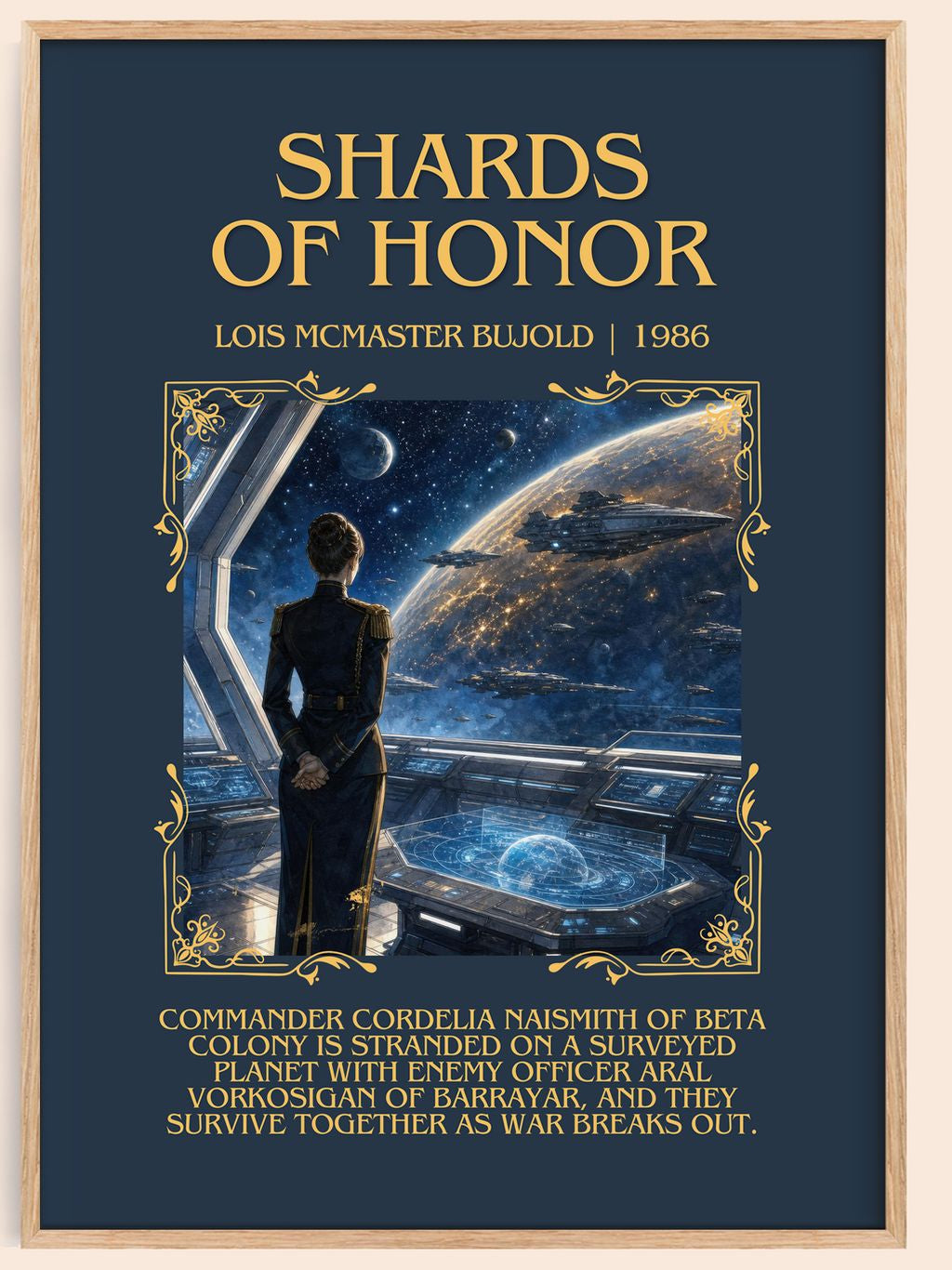 Shards of Honor Minimalist Book Poster by Lois McMaster Bujold – book poster