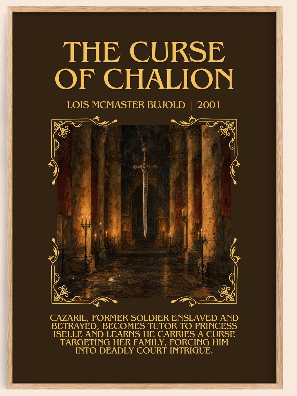 The Curse of Chalion Minimalist Book Poster by Lois McMaster Bujold – book poster