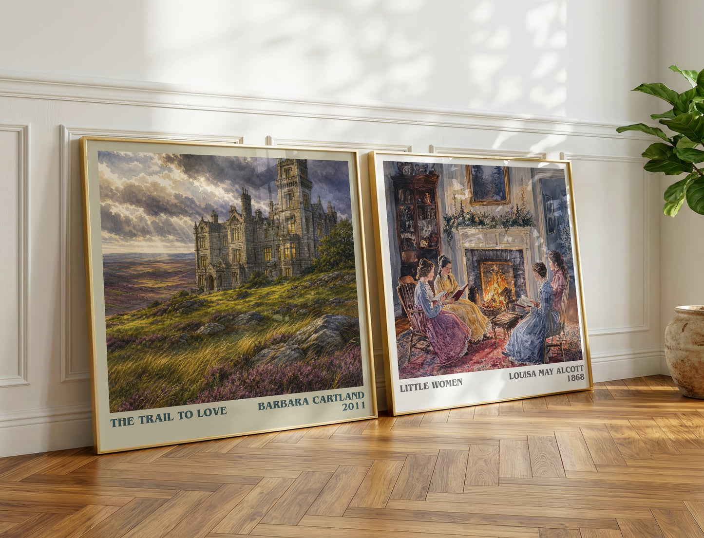 The Trail To Love literary print on bookshelf – Barbara Cartland fan gift