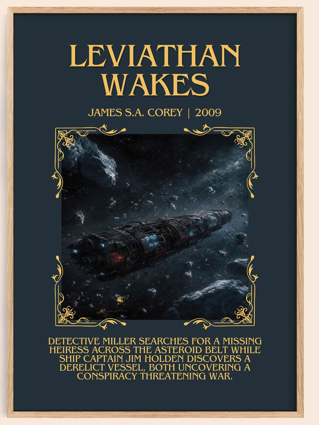 Leviathan Wakes Minimalist Book Poster by James S.A. Corey – book poster