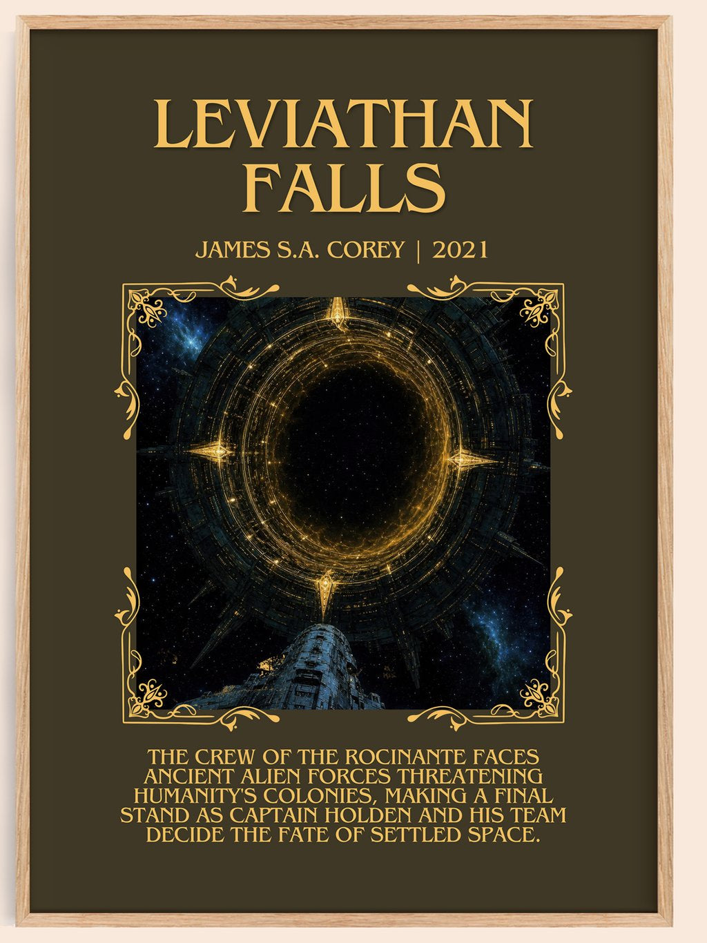Leviathan Falls Minimalist Book Poster by James S.A. Corey – book poster