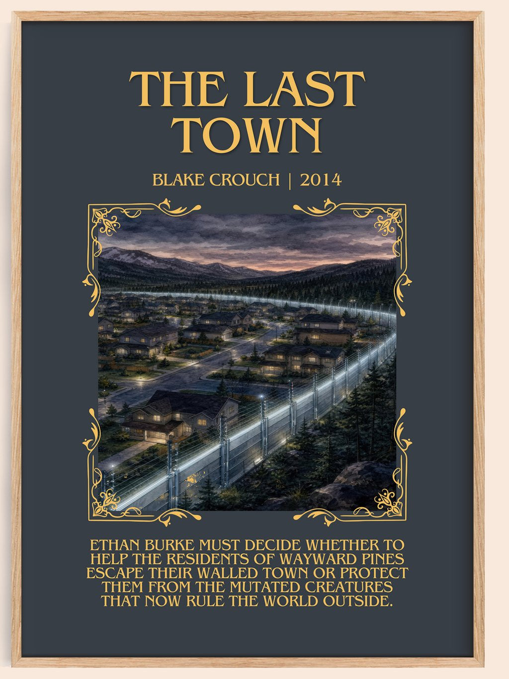 The Last Town Minimalist Book Poster by Blake Crouch – book poster