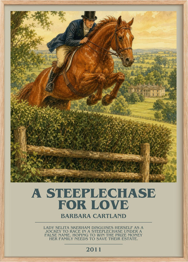 A Steeplechase For Love Bookish Wall Art by Barbara Cartland