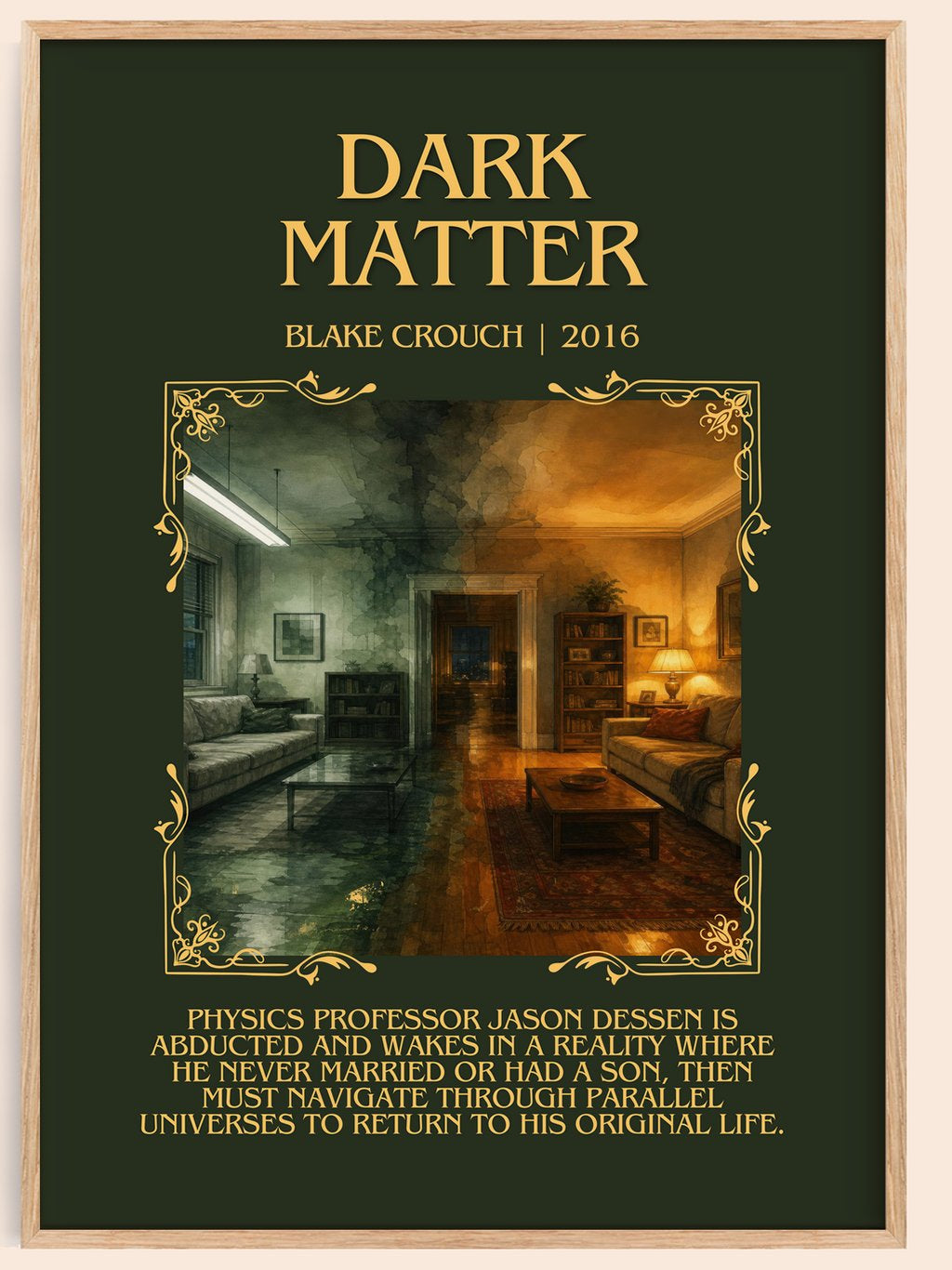 Dark Matter Minimalist Book Poster by Blake Crouch – book poster