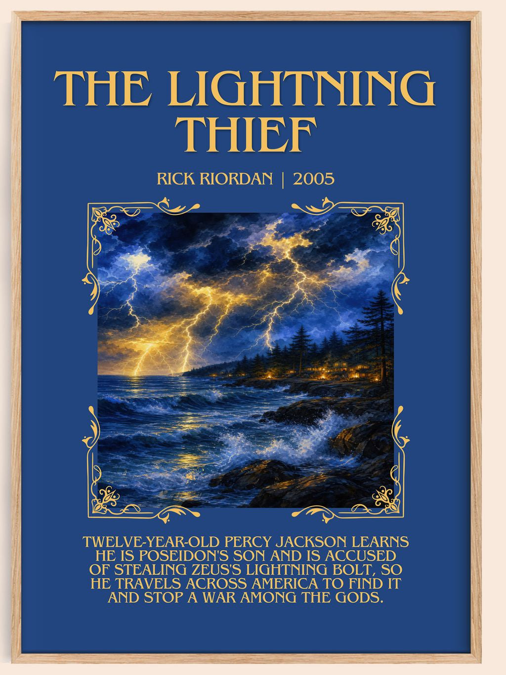 The Lightning Thief Minimalist Book Poster by Rick Riordan – book poster