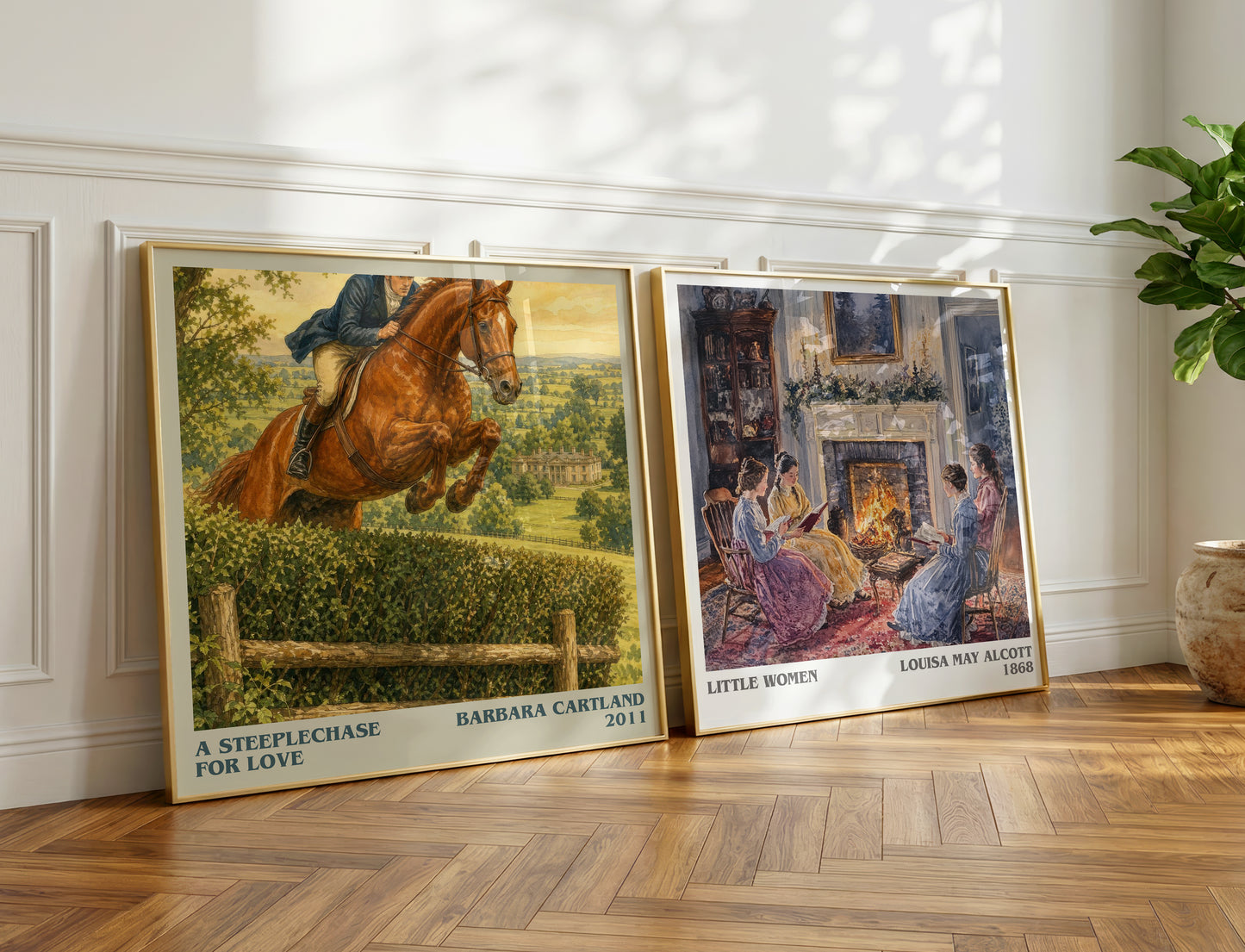 A Steeplechase For Love literary print on bookshelf – Barbara Cartland fan gift