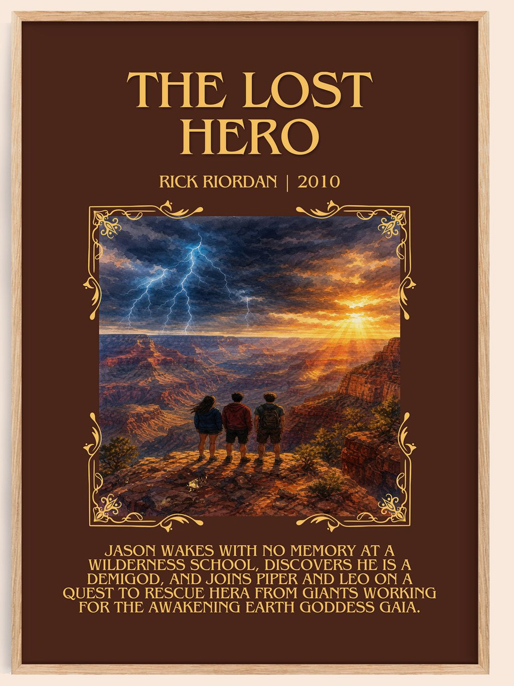 The Lost Hero Minimalist Book Poster by Rick Riordan – book poster