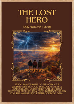 The Lost Hero Minimalist Book Poster by Rick Riordan