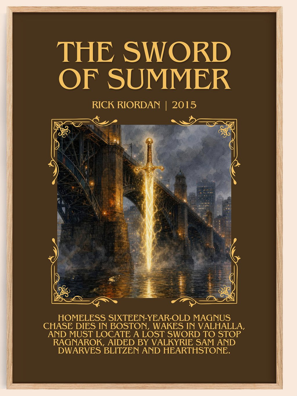 The Sword of Summer Minimalist Book Poster by Rick Riordan – book poster