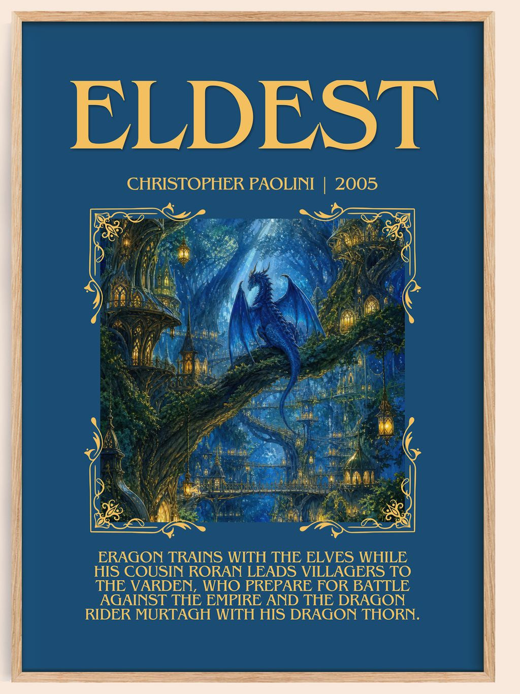 Eldest Minimalist Book Poster by Christopher Paolini – book poster