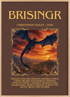 Brisingr Minimalist Book Poster by Christopher Paolini