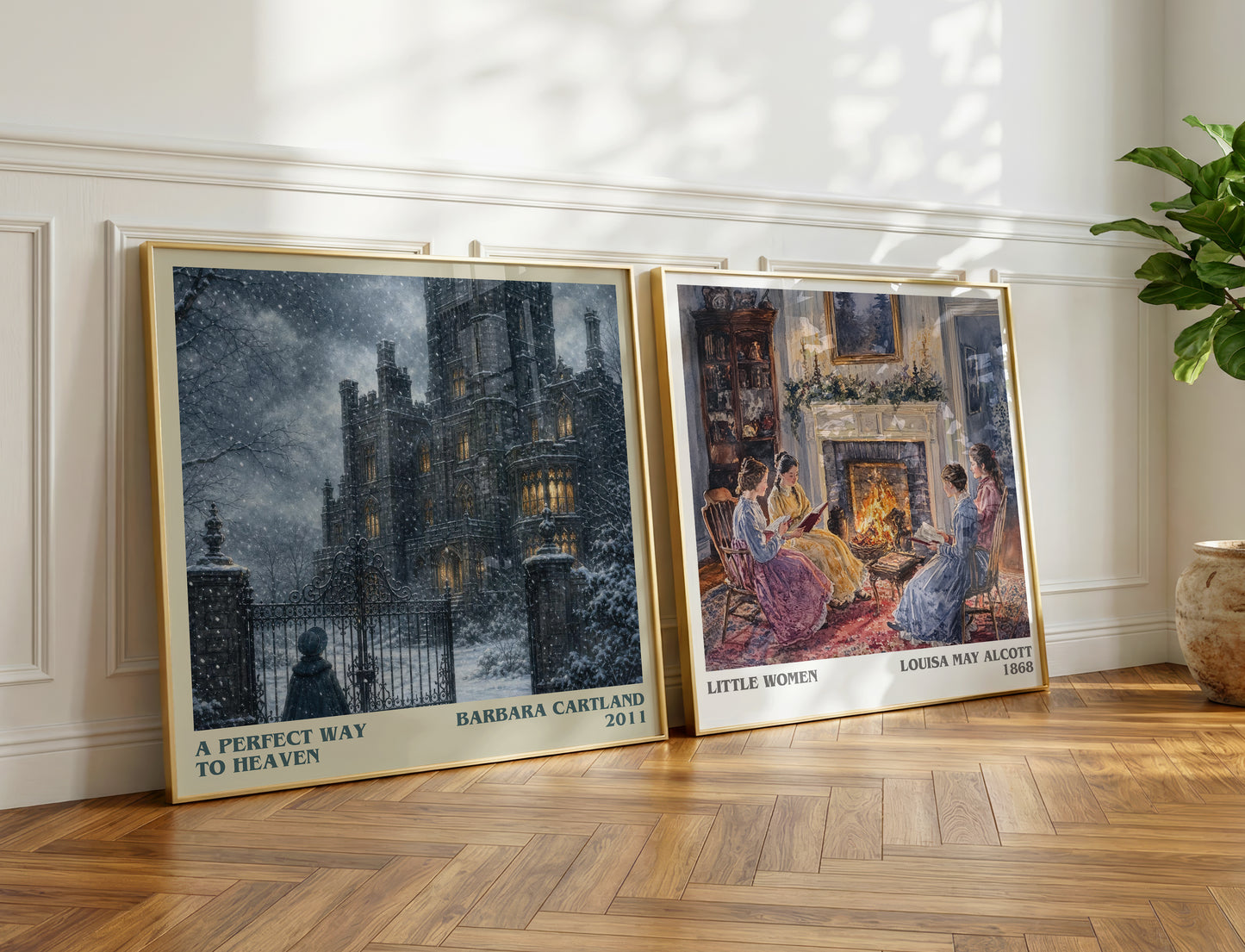 A Perfect Way To Heaven literary print on bookshelf – Barbara Cartland fan gift