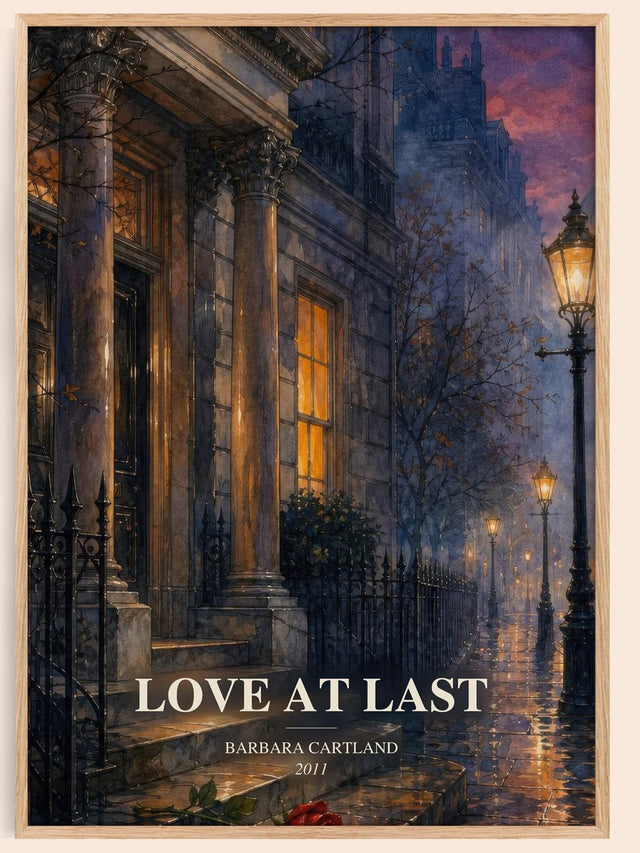 Love At Last Book Watercolour Illustration by Barbara Cartland