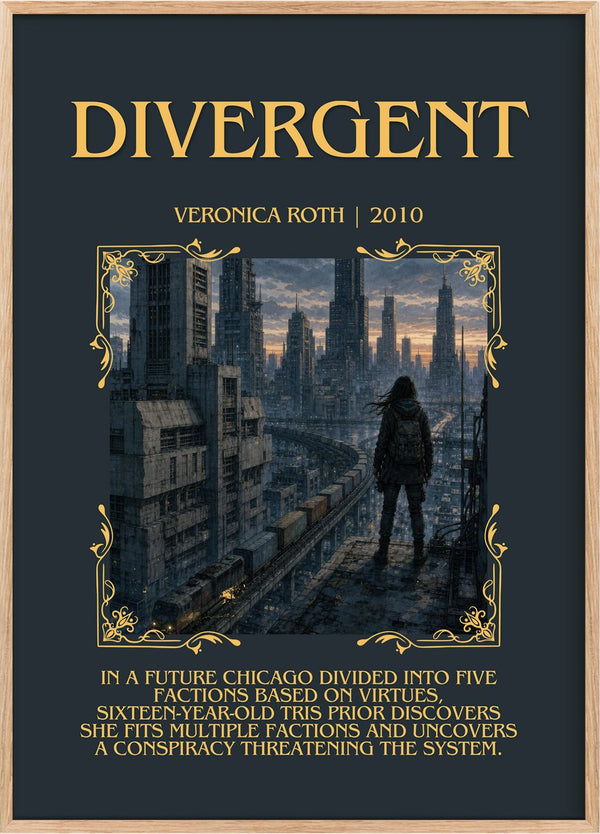 Divergent Minimalist Book Poster by Veronica Roth