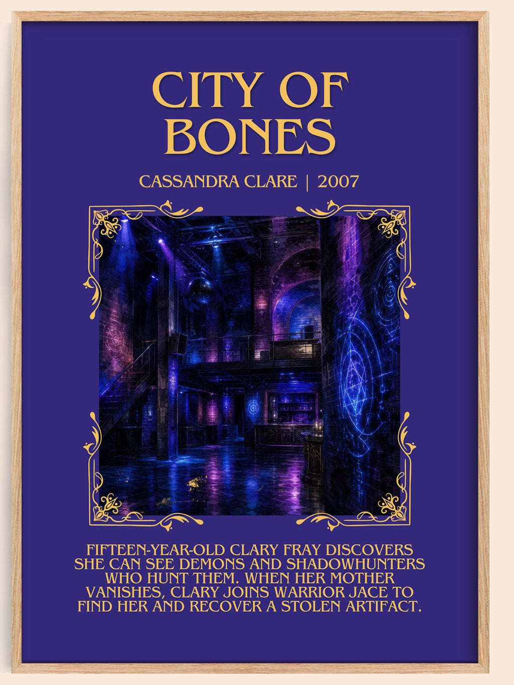 City of Bones Minimalist Book Poster by Cassandra Clare – book poster