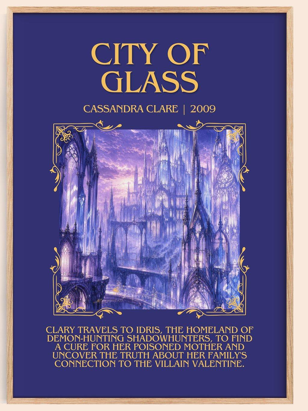 City of Glass Minimalist Book Poster by Cassandra Clare – book poster