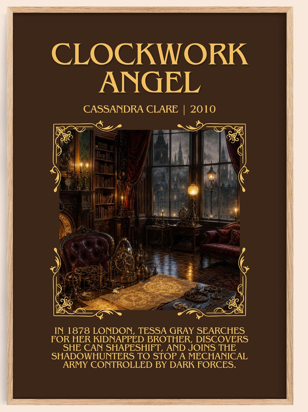 Clockwork Angel Minimalist Book Poster by Cassandra Clare – book poster