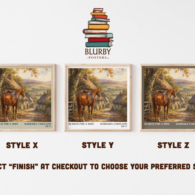 Search For A Wife literary print in frame leaning in hallway – romance wall art