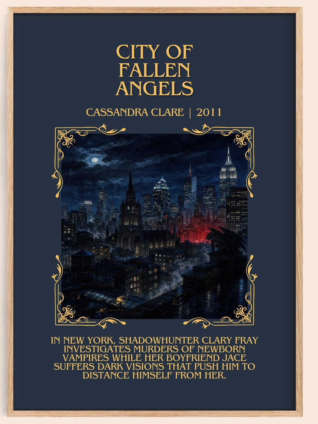 City of Fallen Angels Minimalist Book Poster by Cassandra Clare – book poster