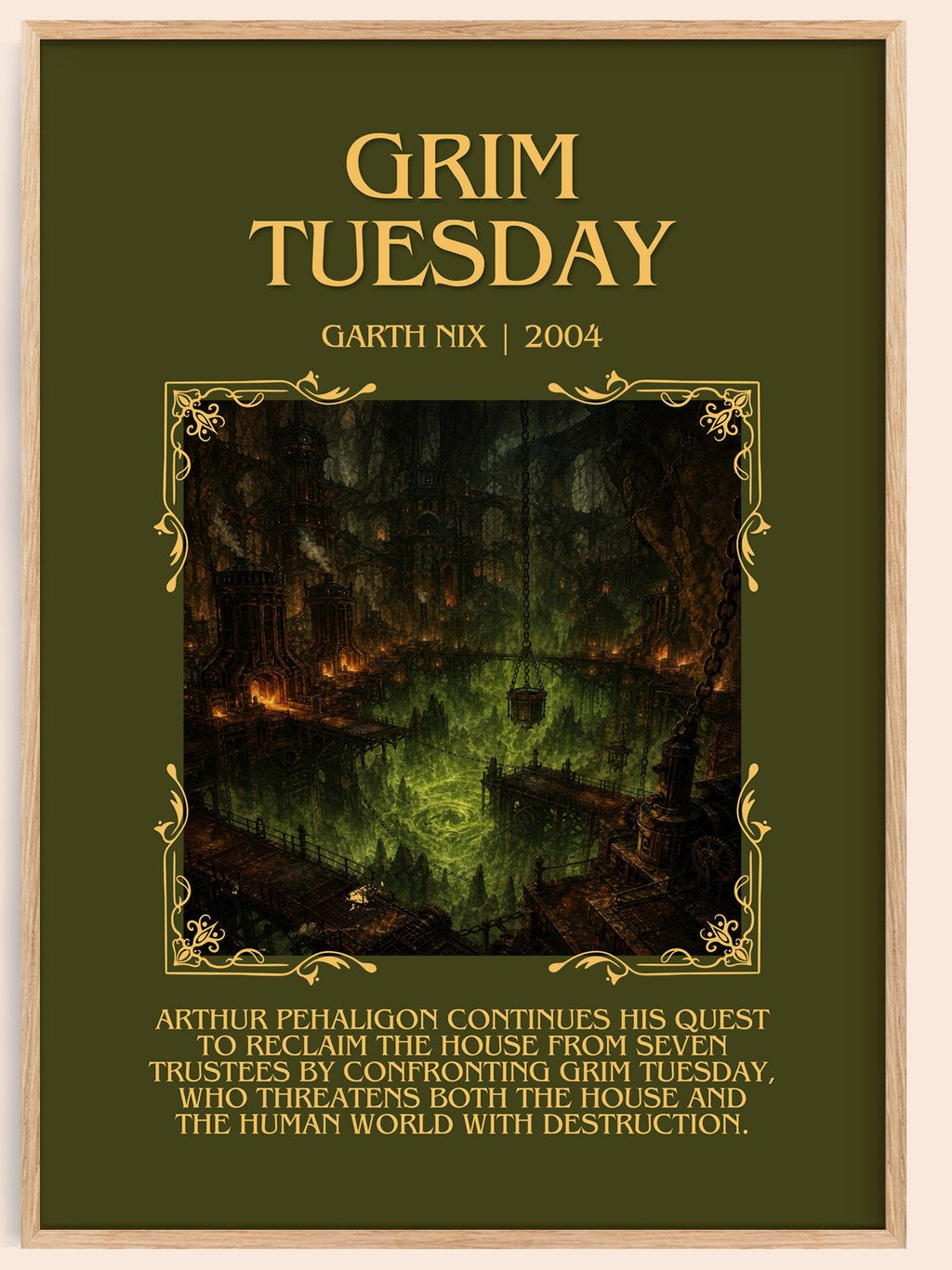 Grim Tuesday Minimalist Book Poster by Garth Nix – book poster