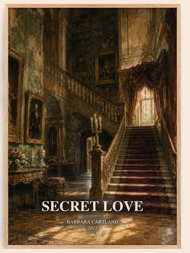 Secret Love Book Watercolour Illustration by Barbara Cartland